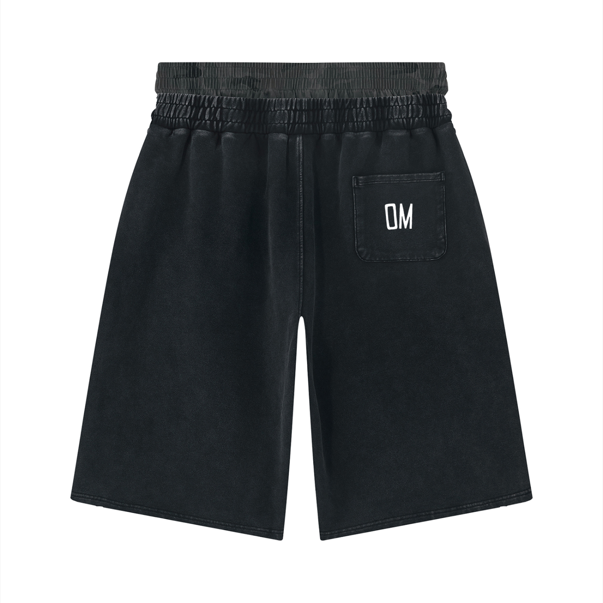 OZZY MIND: Unisex Vintage Wash Distressed Wide Leg Shorts