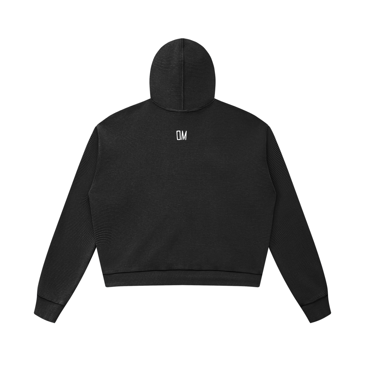OZZY MIND: Unisex Mineral Wash Boxy Waffle Hoodie (Money is the motive *Design*)