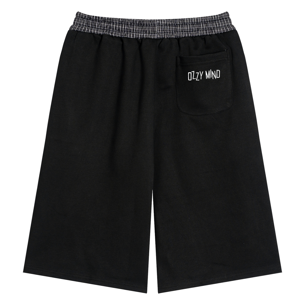 OZZY MIND: Unisex Plaid Waistband Shorts