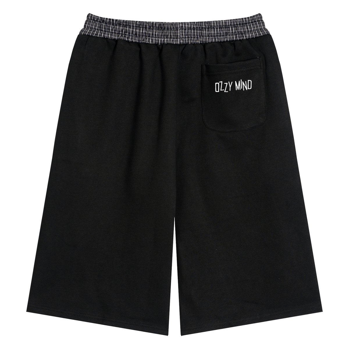 OZZY MIND: Unisex Plaid Waistband Shorts