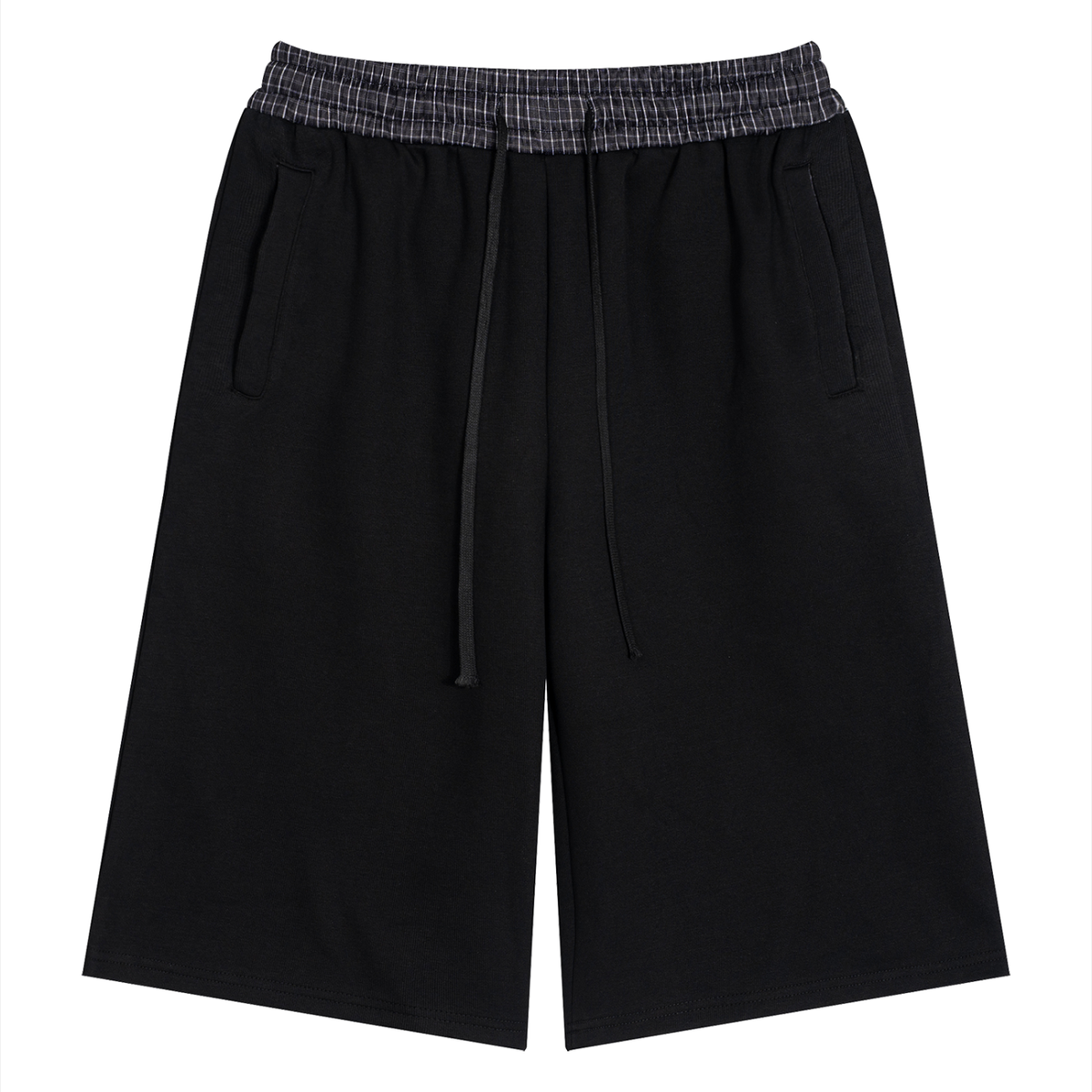 OZZY MIND: Unisex Plaid Waistband Shorts