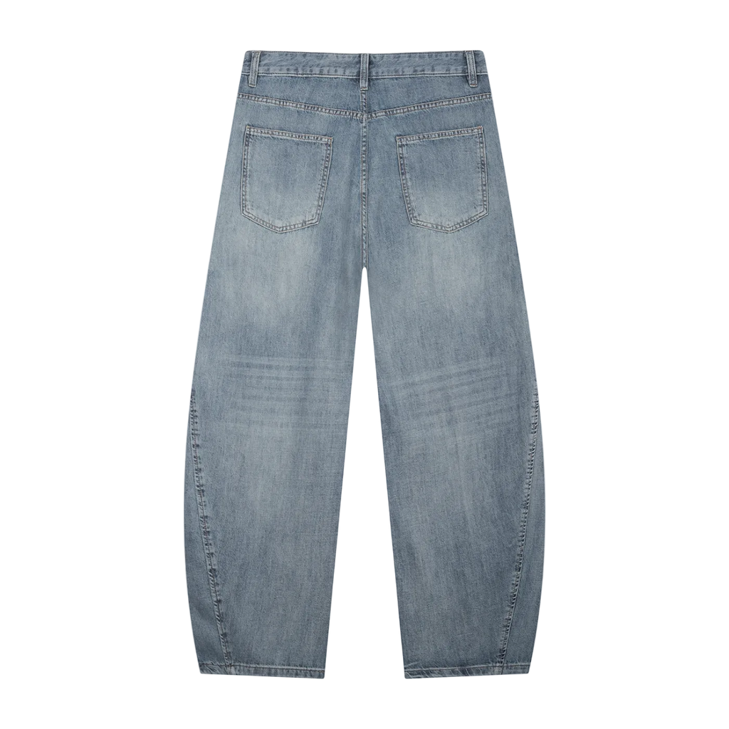 Lightweight Vintage Wash Loose Jeans | Breathable Summer Denim